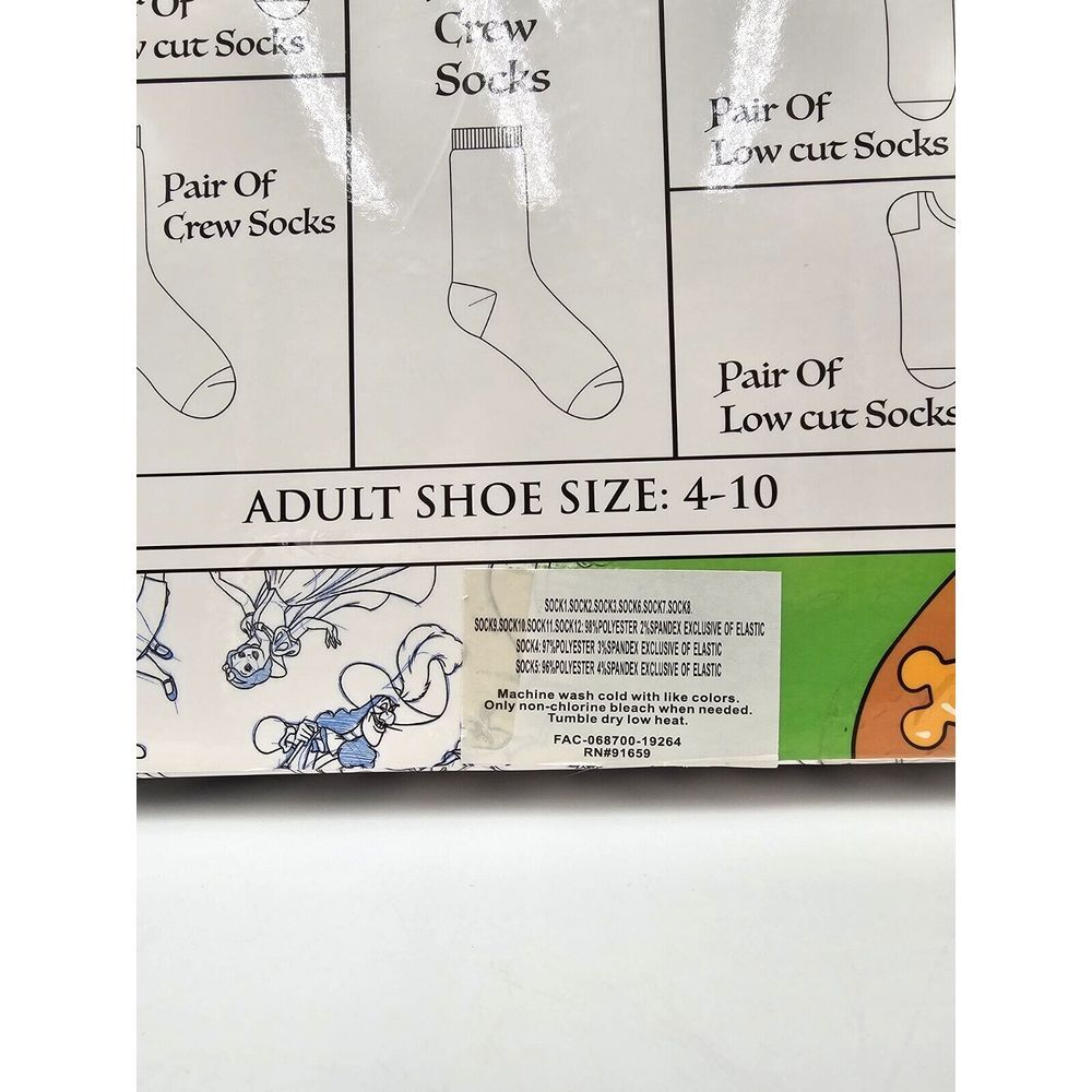 Disney Parks Ink & Paint Collection 12 Days Of Socks Adult‎ Shoe Sizes 4-10 NIB - Picture 6 of 6